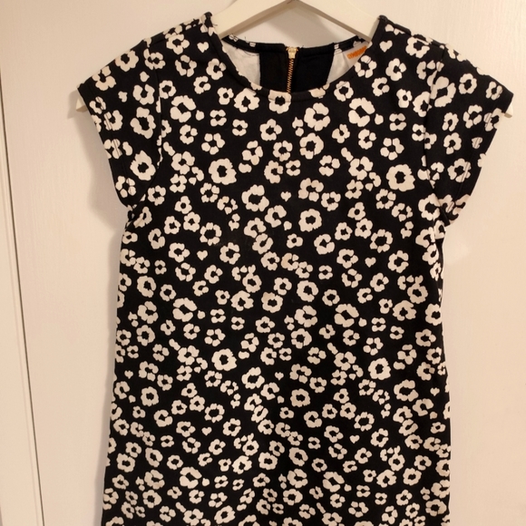 Gymboree Girls City Kitty Black White Floral Bow Dress 8 - Picture 1 of 3